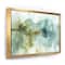 Designart - Abstract Watercolor Green House - Modern & Contemporary Canvas in Gold Frame